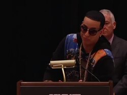 SPEECH - Daddy Yankee at mun2 And Campbell McLaren Host Media Luncheon Introducing New MMA Reality Series "Combate Americas" Stock Footage