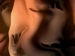 Strange Face Distortion Stock Footage