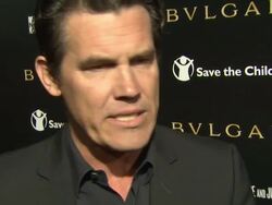 INTERVIEW: Josh Brolin on coming out to help honor Paul Haggis at the Bulgari Fundraiser Benefitting Save The Children And Artists For Peace & Justice at Beverly Hills CA. (Footage by WireImage Video/GettyImages) Stock Footage