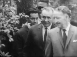 President Johnson Meets with Premier Alexi Kosygin in Summit Talks Stock Footage