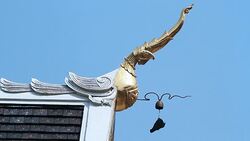 Moving of Buddhist Temple Bell Stock Footage