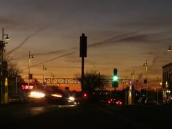 Time lapse of US route 66 at magic hour Stock Footage