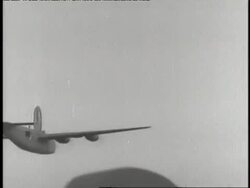 B24 Liberators fly low over fields from Alexandria, Egypt to the Ploesti oil fields in Romania. News Clip