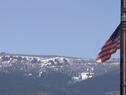American Flag Blowing In The Wind News Clip