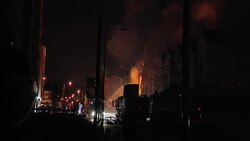 Fire Blazing in Croydon During Riots News Clip