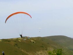 Paraglider in Air Stock Footage