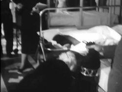 Marilyn Monroe visits children at Army Hospital Stock Footage