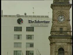 The Adelaide Advertiser offices GV Stock Footage