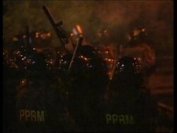 INDONESIA: JAKARTA: STUDENT PROTEST TURNS VIOLENT (2) News Clip