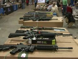 Assault Weapons for Sale Stock Footage