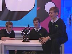 Humanoid robots customised by children compete against eachother News Clip