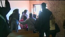 At least one person was seen being escorted from the church where Michael Brown's father and the family's attorney's were holding a news conference. Al Sharpton, who also attended the news conference, explained what happened. (Nov. 25) News Clip