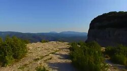 Aerial footage recorded with drone of the natural cliffs mountains with beautiful landscape in the Tavertet mountains, a vertical hills with amazing views. UK UHD. Stock Footage