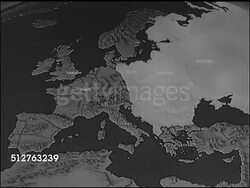 1947: Map of Europe w/ Soviet land highlighted, animated movement of Soviet's 'police state' covering nine countries.  British, French, Italy flags, 'democracy being tested'. Instructional Video