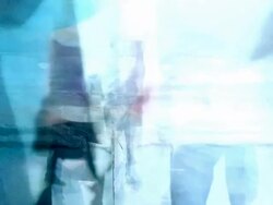 ICE WALL : people pass by behind - LOOP Stock Footage