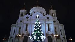 Decorated Christmas Tree in Moscow Stock Footage
