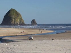 Cannon Beach Oregon US Stock Footage