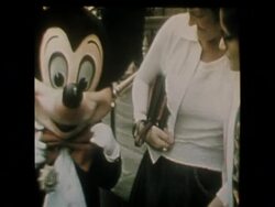SYND 14 9 75 BLIND ENGLISH GIRL VISITS DISNEYLAND News Clip