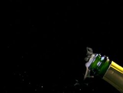 CHAMPAGNE CORK AND CAGE EXPLODING-SLOW MO-1080 HD Stock Footage