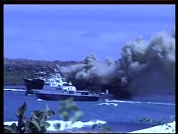 Boat carrying petrol and gas canisters on fire News Clip