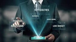 Success Concept Businessman using digital tablet technology futuristic background Stock Footage