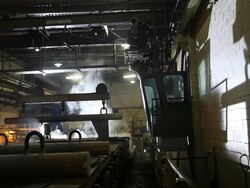 Steel Pickler - Coils being moved Stock Footage