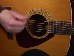 Acoustic Guitar Closeup Stock Footage