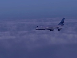 Airplane in flight Stock Footage