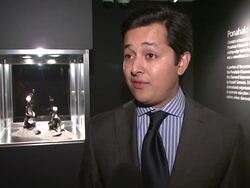 Christie's Previews the Ponahalo Diamonds Before Auction Stock Footage