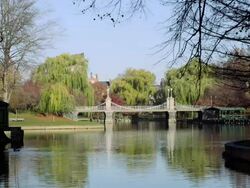 Boston Common and Public Garden Stock Footage