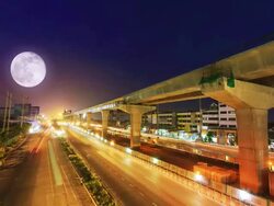 City traffic Time lapse at dusk. Stock Footage