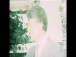 SYND 29 9 77 SYRIAN VICE PRESIDENT KHADDAM MEETS US PRESIDENT CARTER News Clip
