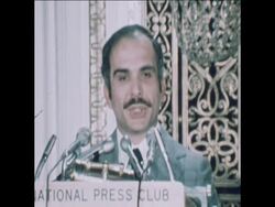 SYND 16-3-74 HUSSEIN PRESS DINNER ADDRESS News Clip
