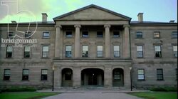 Static shot of a large building Stock Footage