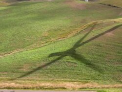 shadow of a wind generator Stock Footage