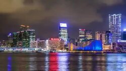 Hong Kong City Symphony Of Lights Stock Footage