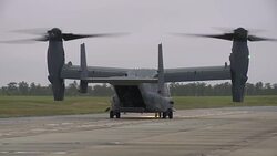Bell Boeing V-22 Osprey landing footage Stock Footage