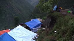 Village of Temporary Shelter on Hillside News Clip