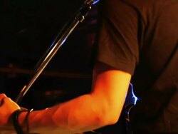 Guitarist playing on stage Stock Footage