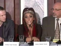 SPEECH: Nicole Ã’SnookiÃ“ Polizzi on being competitive and having been a gymnast and cheerleader at Nicole 'Snooki' Polizzi Introduces Team Snooki Boxing, New York, NY, United States, 01/12/2012 Stock Footage