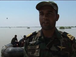 Vast areas under water, UN soundbite News Clip