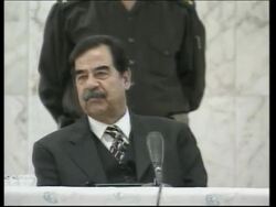 Saddam addresses civilian milita commanders News Clip
