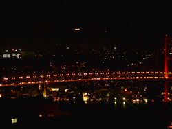 NÄ°ght City Bridge Stock Footage