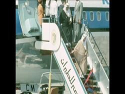 SYND 21 10 74 SHEIKH SABAH OF KUWAIT ARRIVES IN CAIRO News Clip