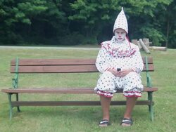 Portrait of a man dressed as a clown using his mobile phone. - Model Released - 1920x1080 - HD Stock Footage