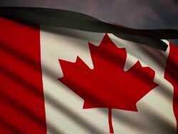 Canadian memorial flag Stock Footage