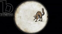 Animated 19th century thaumatrope with skeleton and jester Stock Footage