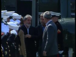 Brazilian president visits Bush at Camp David retreat Instructional Video