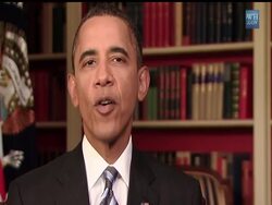 In his weekly radio and Internet address, President Barack Obama said the wealthiest Americans must "pay their fair share." He invoked budget deals negotiated by President Ronald Reagan and Democratic House Speaker Tip O'Neill, and Bill Clinton and Republican Speaker Newt Gingrich. (July 16) News Clip