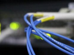 telecommunication data exchange device flickering Stock Footage